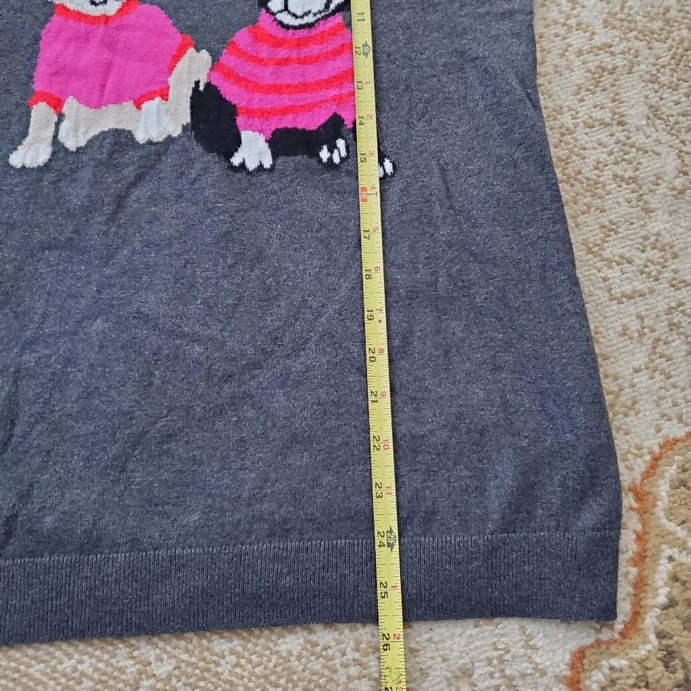 J. CREW MERCANTILE Merino Wool Blend French Bulldog Sweater L - Picture 7 of 8